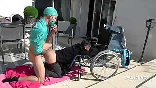 sexy Hanydcapped twink used bareback by kevin DAVID for CRUNCHBOY &excl;&excl; i was his dream to make a porn clip &excl;